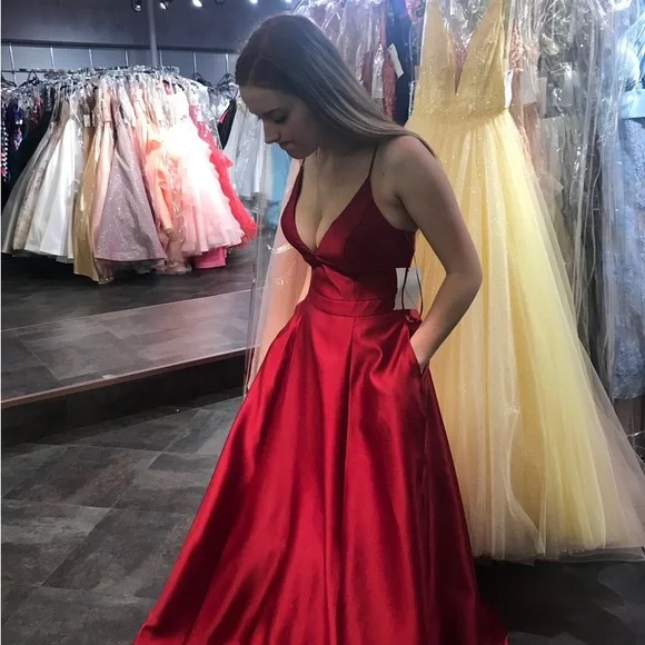 open lace back dress Stunning Sequin A Line Tulle Pink Long Cottagecore Prom Dresses 2022 –  Siaoryne main image 0